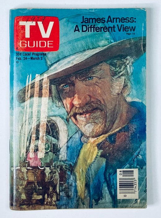 TV Guide Magazine February 24 1979 James Arness Different View WA-Baltimore Ed.