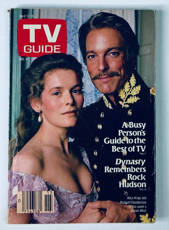 TV Guide Magazine April 12 1986 Richard Chamberlain WA-Baltimore Ed. No Label