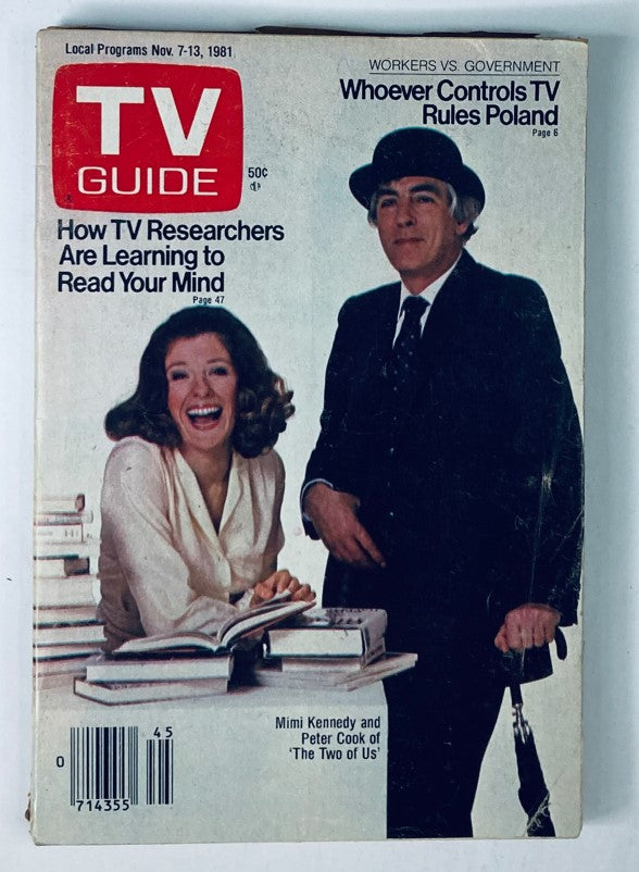 TV Guide Magazine November 7 1981 Mimi Kennedy, Peter Cook LA Metro Ed. No Label