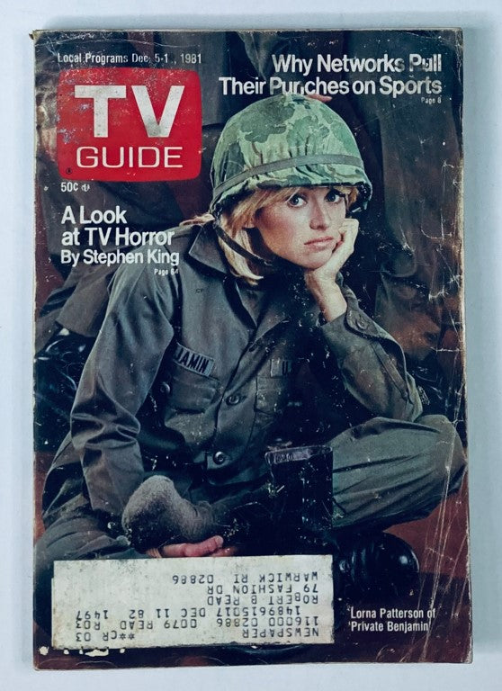 TV Guide Magazine December 5 1981 Lorna Patterson Providence Ed.