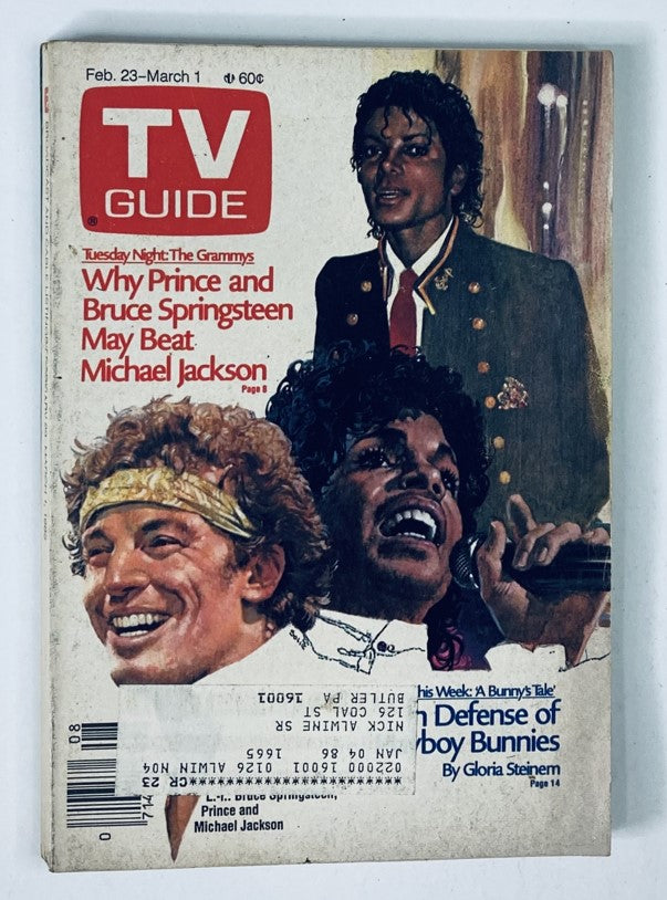 TV Guide Magazine February 23 1985 Michael Jackson Pittsburgh Metro Ed.