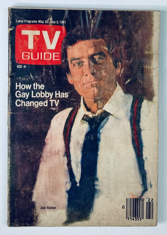 TV Guide Magazine May 30 1981 Dan Rather & The Gay Lobby Dayton Ed. No Label