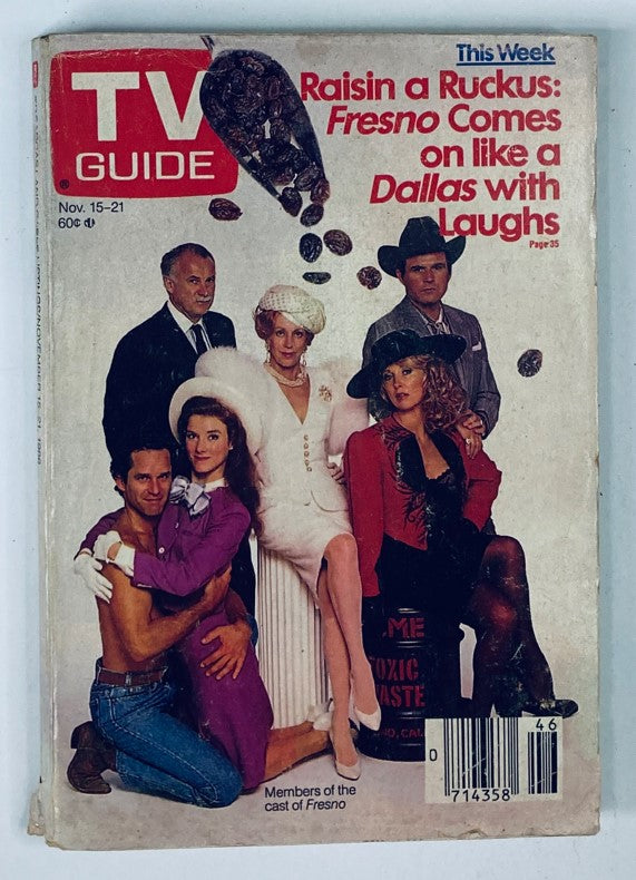 TV Guide Magazine November 15 1986 Cast of Fresno Southern Florida Ed. No Label