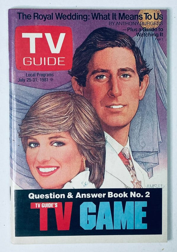 TV Guide Magazine July 25 1981 Prince Charles & Diana Wedding No Ed. No Label