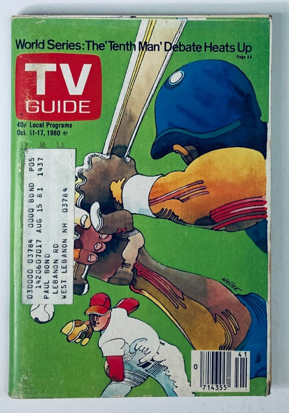 TV Guide Magazine October 11 1980 World Series The Tenth Man New Hampshire Ed.