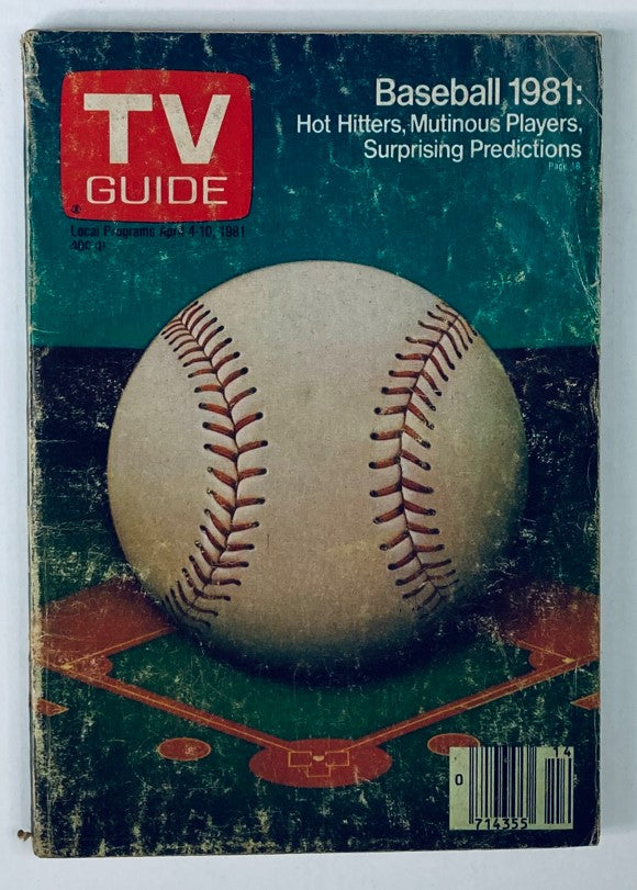 TV Guide Magazine April 4 1981 Baseball 1981 Predictions Dayton Ed. No Label