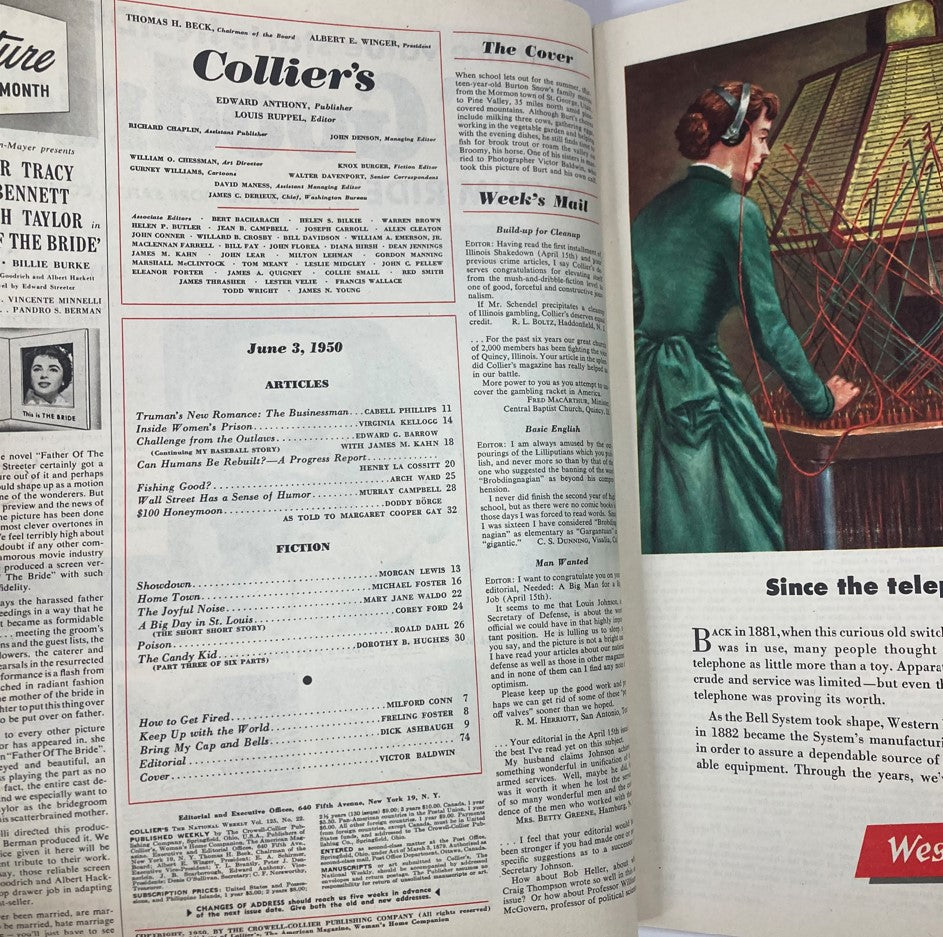 VTG Collier's Magazine June 3 1950 Vol 125 No. 22 Challenge from the Outlaws