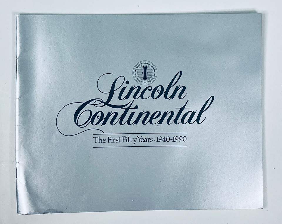 1940-1990 Lincoln Continental Dealer Showroom Sales Brochure Guide Catalog