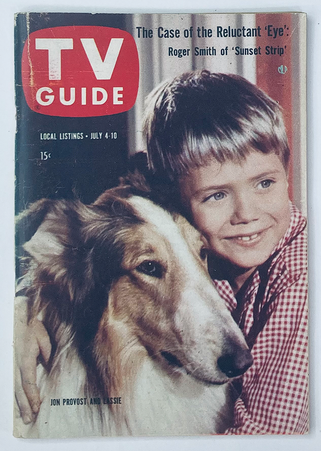 TV Guide Magazine July 4 1959 Jon Provost & Lassie Indiana Ed. No Label