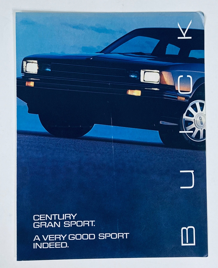 1986 Buick Century Gran Sport Dealer Showroom Sales Brochure Guide Catalog