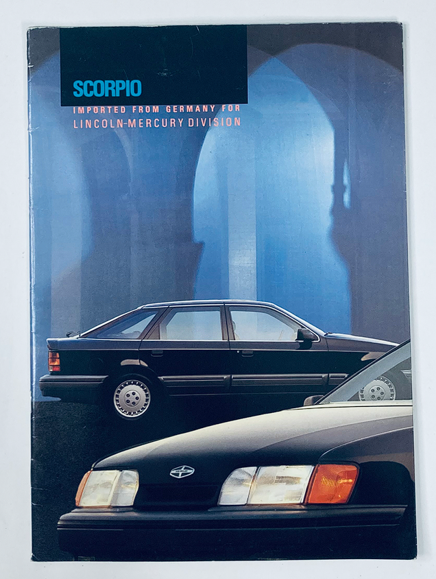 1987 Lincoln-Mercury Scorpio Dealer Showroom Sales Brochure Guide Catalog