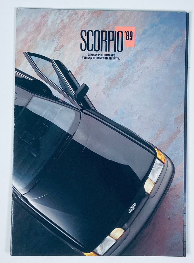 1989 Merkur Scorpio Dealer Showroom Sales Brochure Guide Catalog