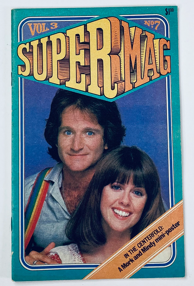 VTG SuperMag Magazine Vol 3 No. 7 Robin Williams Pam Dawber Mini-poster No Label