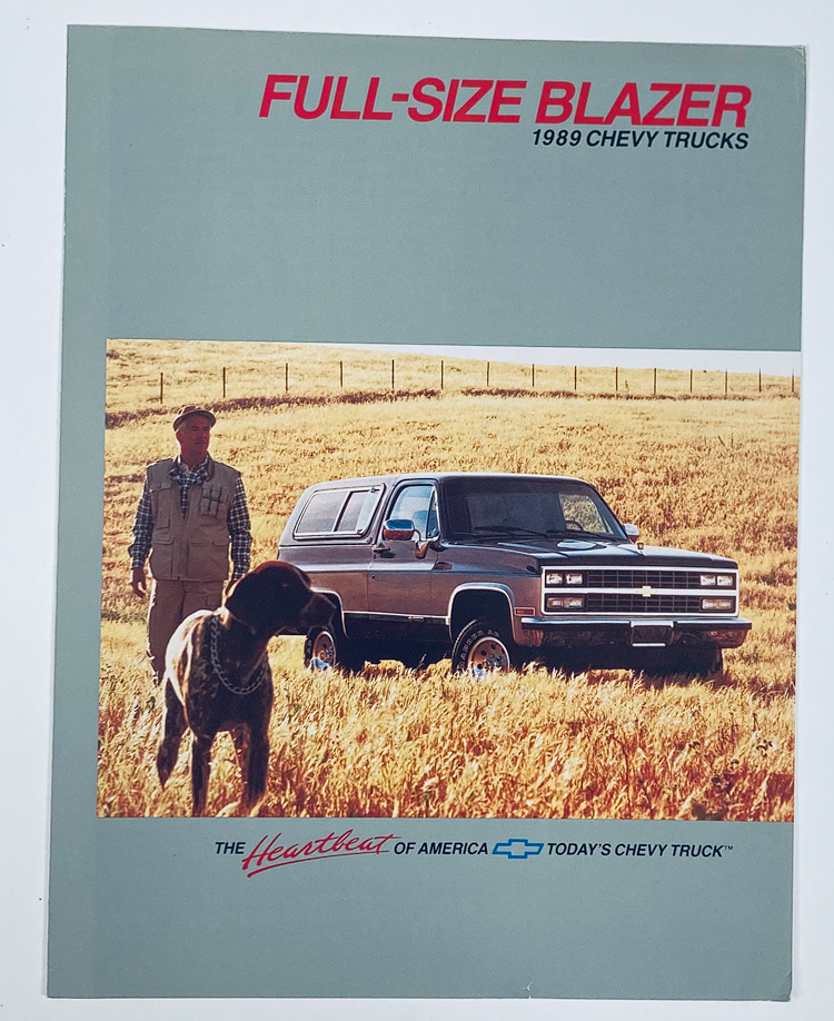 1989 Chevrolet Full-Size Blazer Dealer Showroom Sales Brochure Guide Catalog