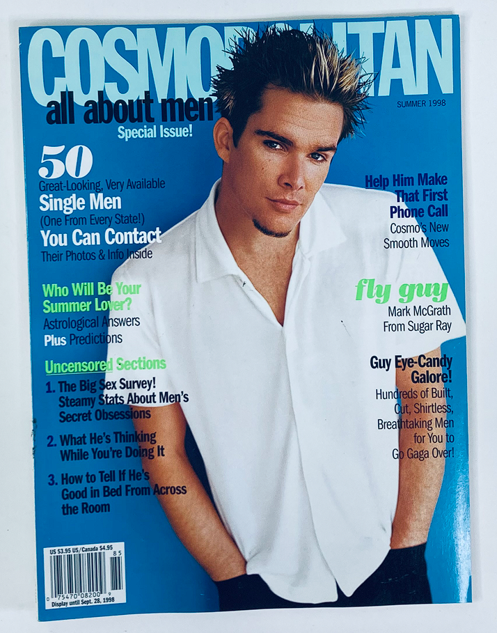 Cosmopolitan Magazine Summer 1998 Mark McGrath Cover No Label