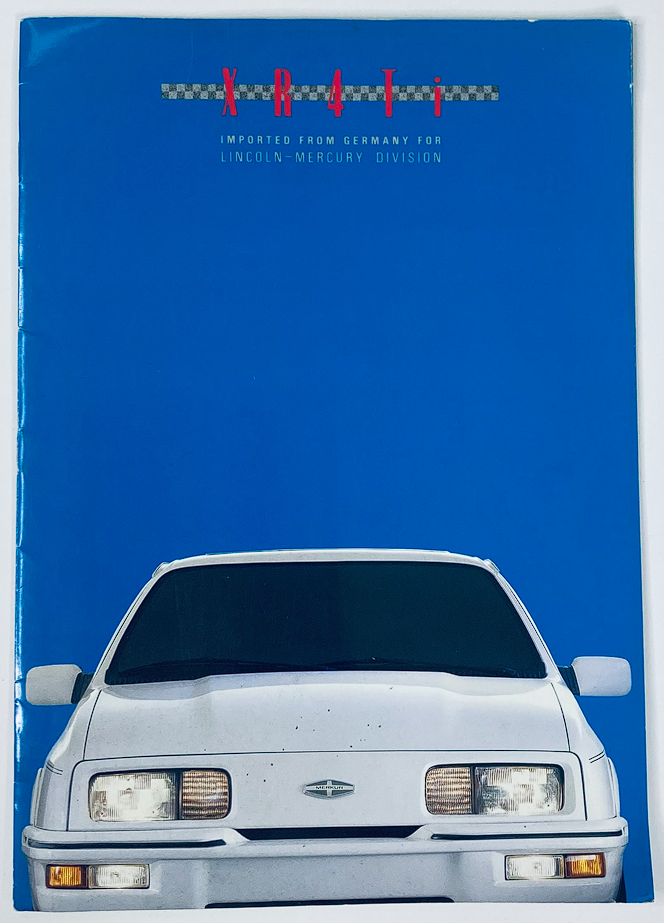 1989 Mercury XR4Ti Dealer Showroom Sales Brochure Guide Catalog