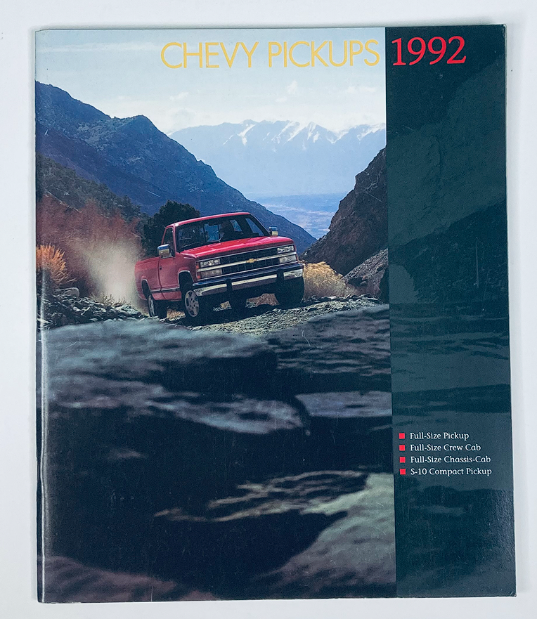 1992 Chevrolet Pickups Lineup Dealer Showroom Sales Brochure Guide Catalog