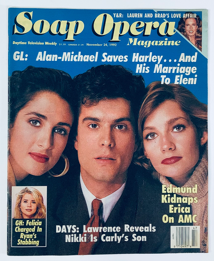 Soap Opera Magazine November 24 1992 Vol 2 #47 Alan-Michael Save Harley No Label