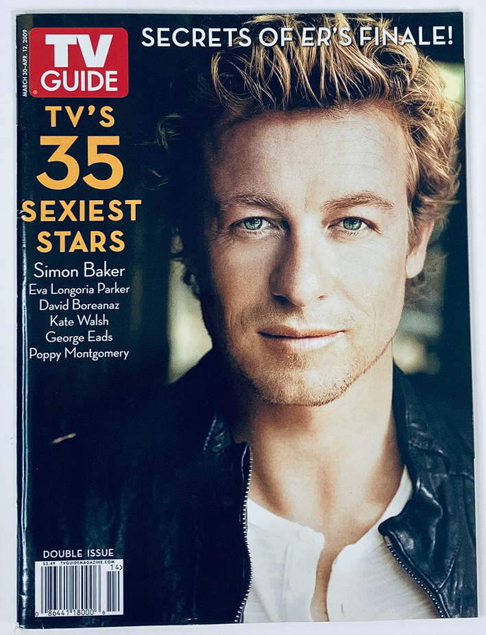 TV Guide Magazine March 30 2009 Vol 57 #14 Simon Baker, Eva Longoria No Label