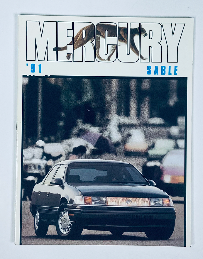 1991 Mercury Sable Dealer Showroom Sales Brochure Guide Catalog