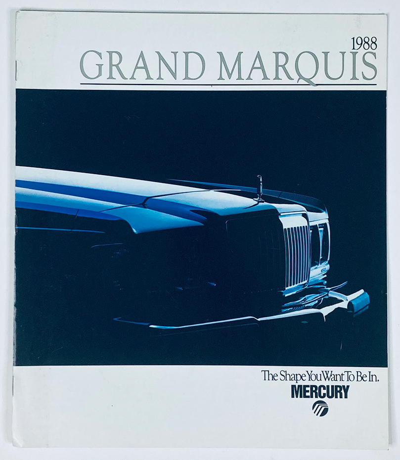 1988 Mercury Grand Marquis Dealer Showroom Sales Brochure Guide Catalog