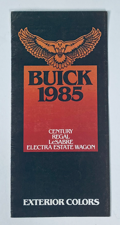 1985 Buick Century, Regal Dealer Showroom Sales Brochure Guide Catalog