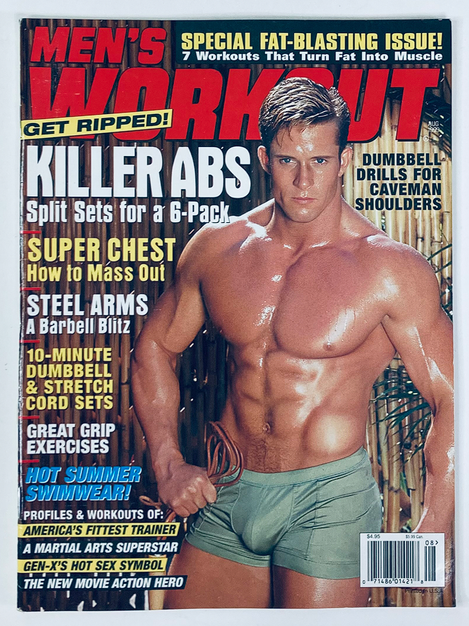 Men's Workout Magazine August 1999 Steel Arms A Barbell Blitz No Label