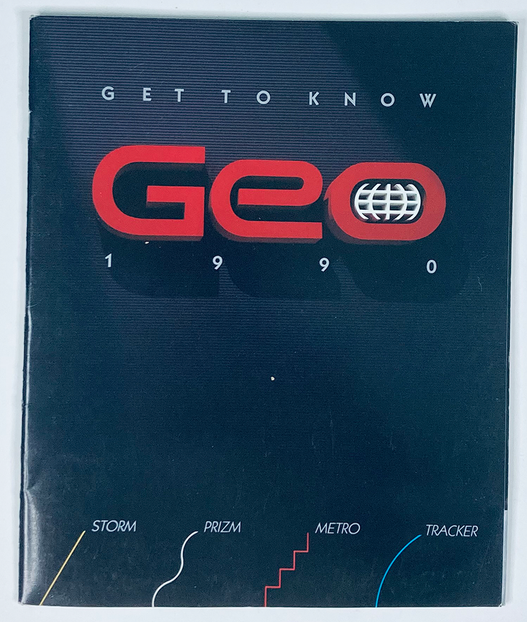 1990 Geo Storm, Prizm, Metro Dealer Showroom Sales Brochure Guide Catalog