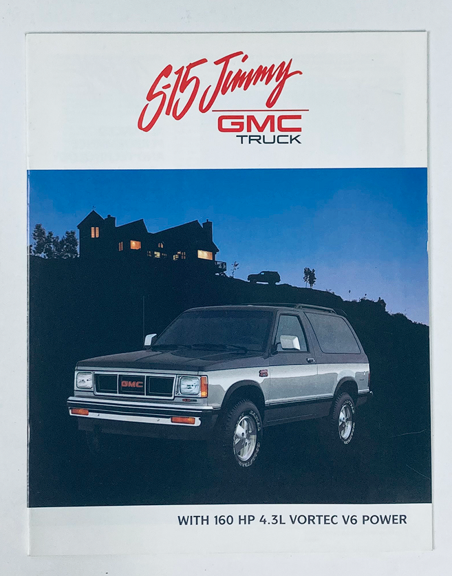 1989 GMC Truck S-15 Jimmy Dealer Showroom Sales Brochure Guide Catalog