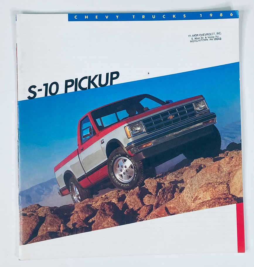 1986 Chevrolet Trucks S-10 Pickup Dealer Showroom Sales Brochure Guide Catalog