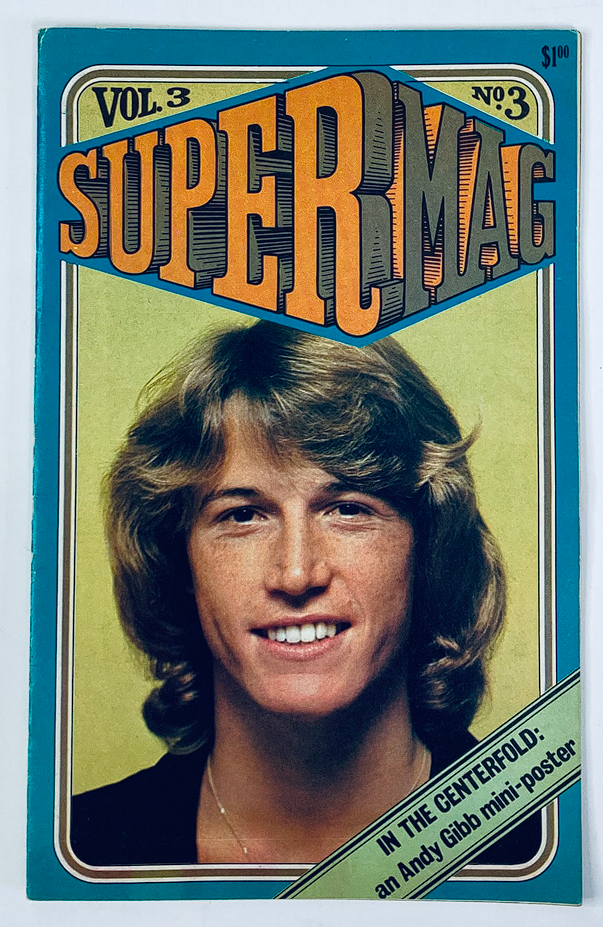 VTG SuperMag Magazine Vol 3 No. 3 Andy Gibb Mini-poster No Label