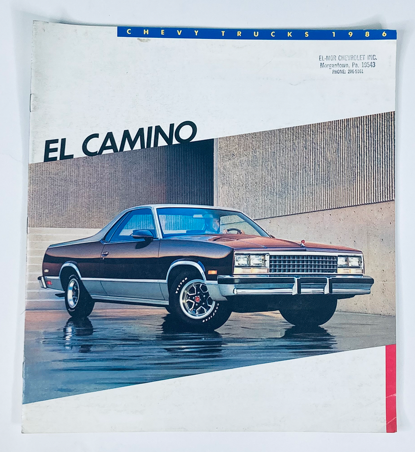 1986 Chevrolet Trucks El Camino Dealer Showroom Sales Brochure Guide Catalog