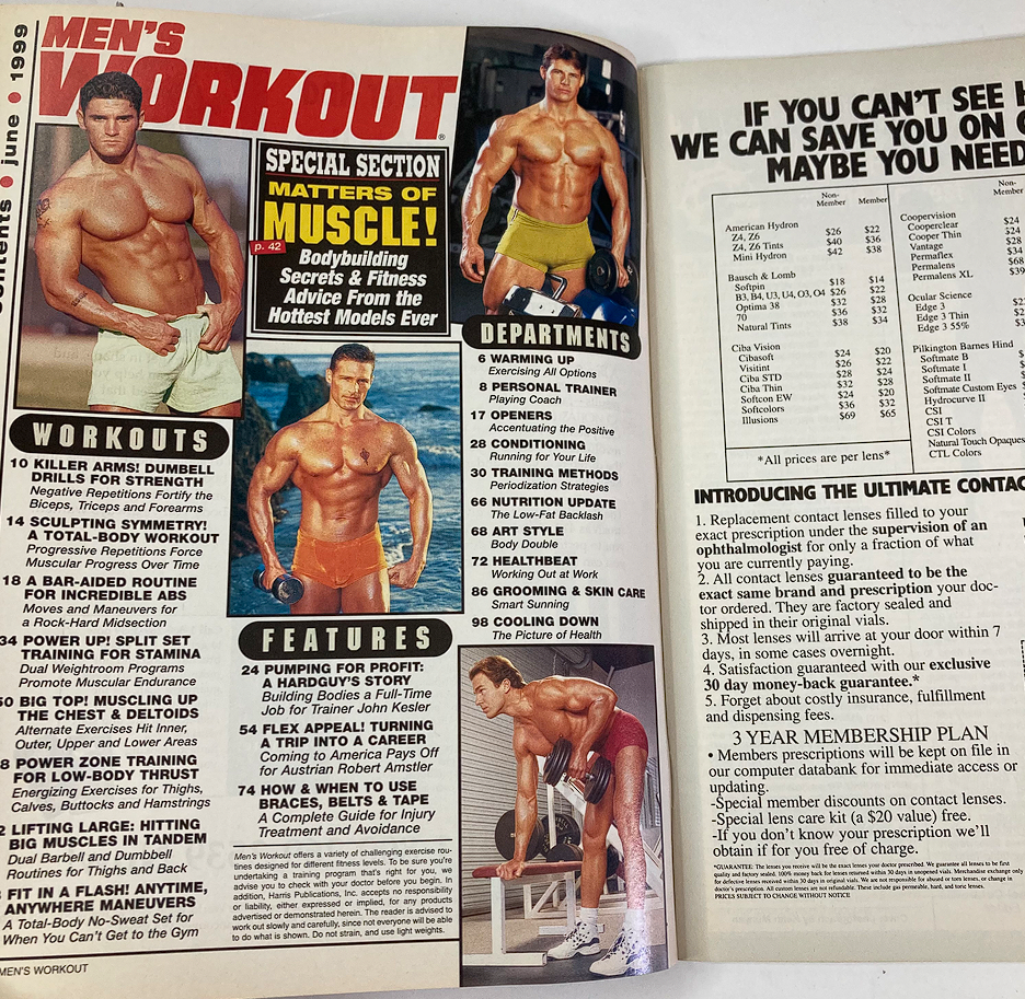 Men's Workout Magazine June 1999 Rebuild Your Body A Two-Week Course No Label