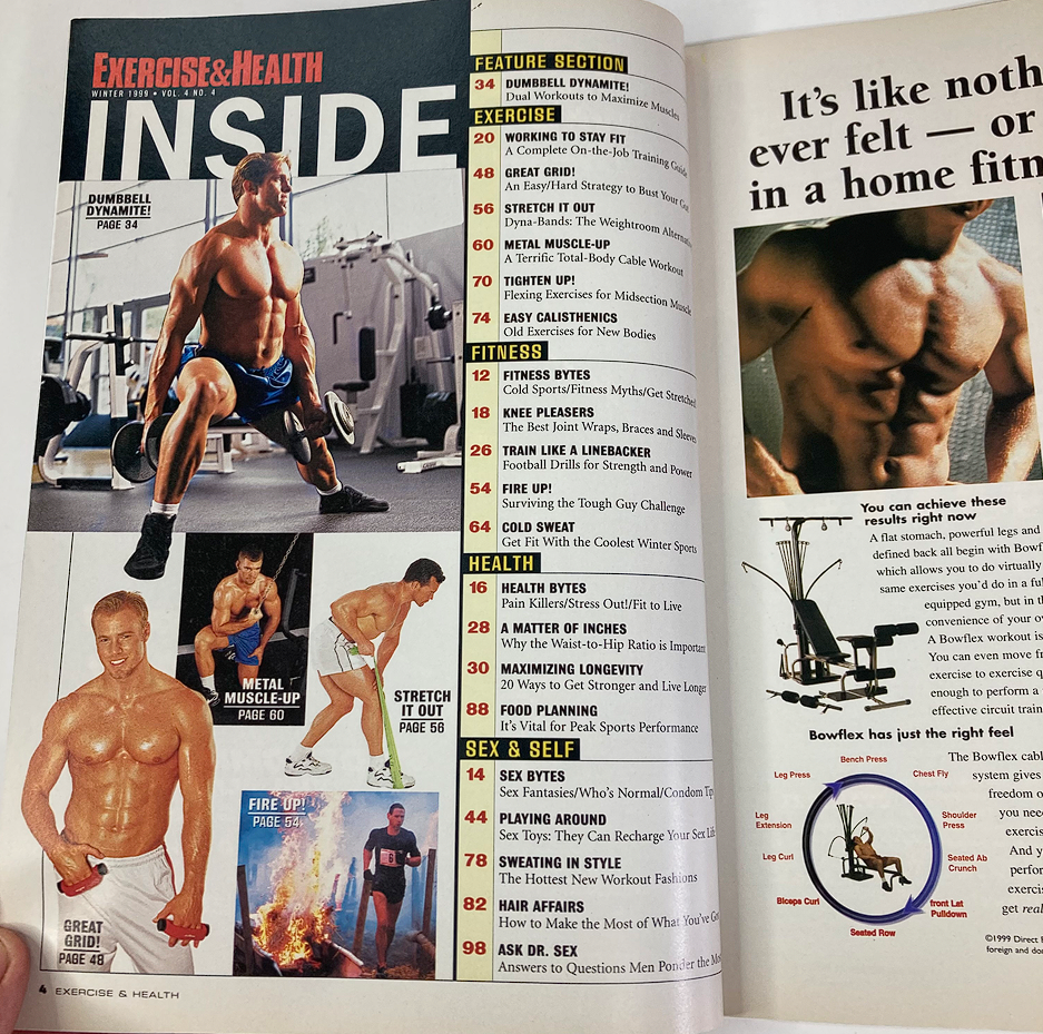 Exercise & Health Magazine Winter 1999 Vol 4 #4 Train Like A Linebacker No Label