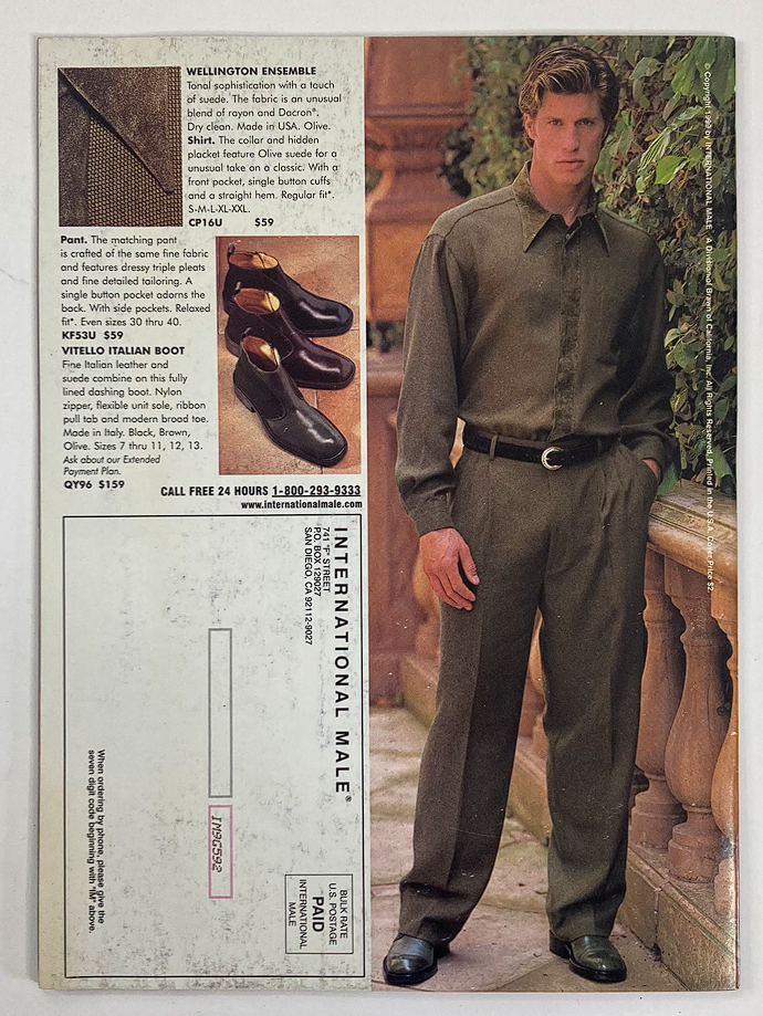 1999 Late Summer Early Fall International Male Magazine Catalog