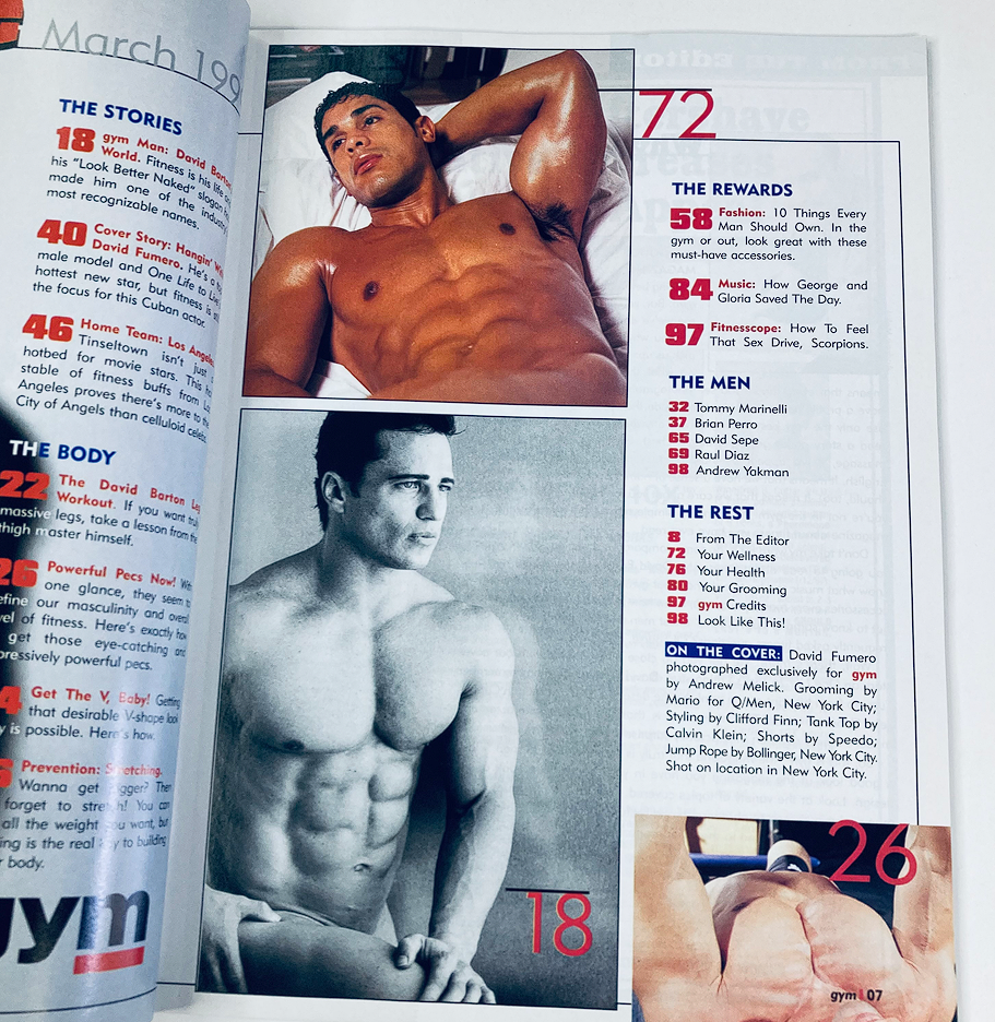 Gym Magazine March 1999 Premier Issue David Fumero Cover No Label