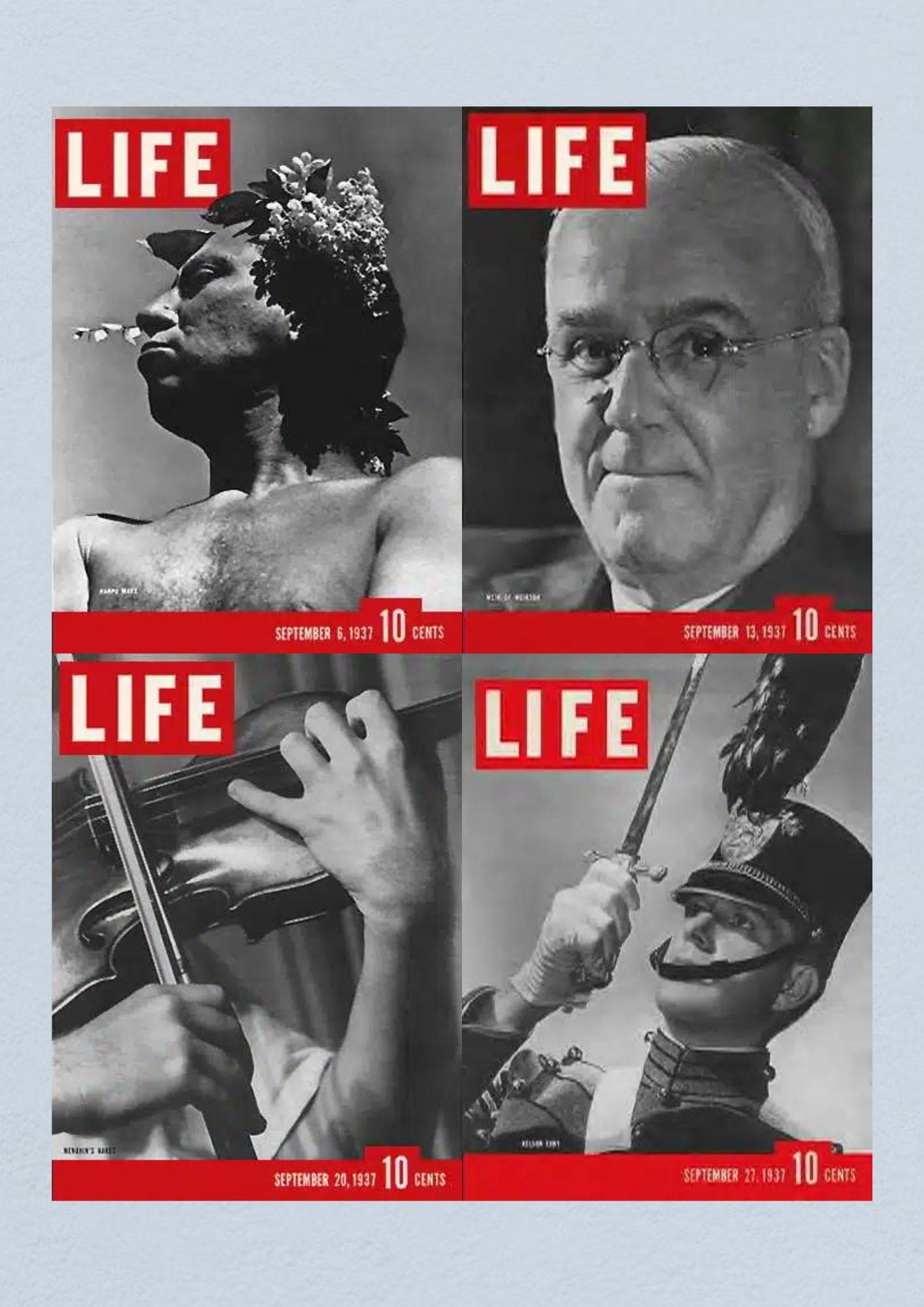 Life Magazine Lot of 4 Full Month of September 1937 6, 13, 20, 27