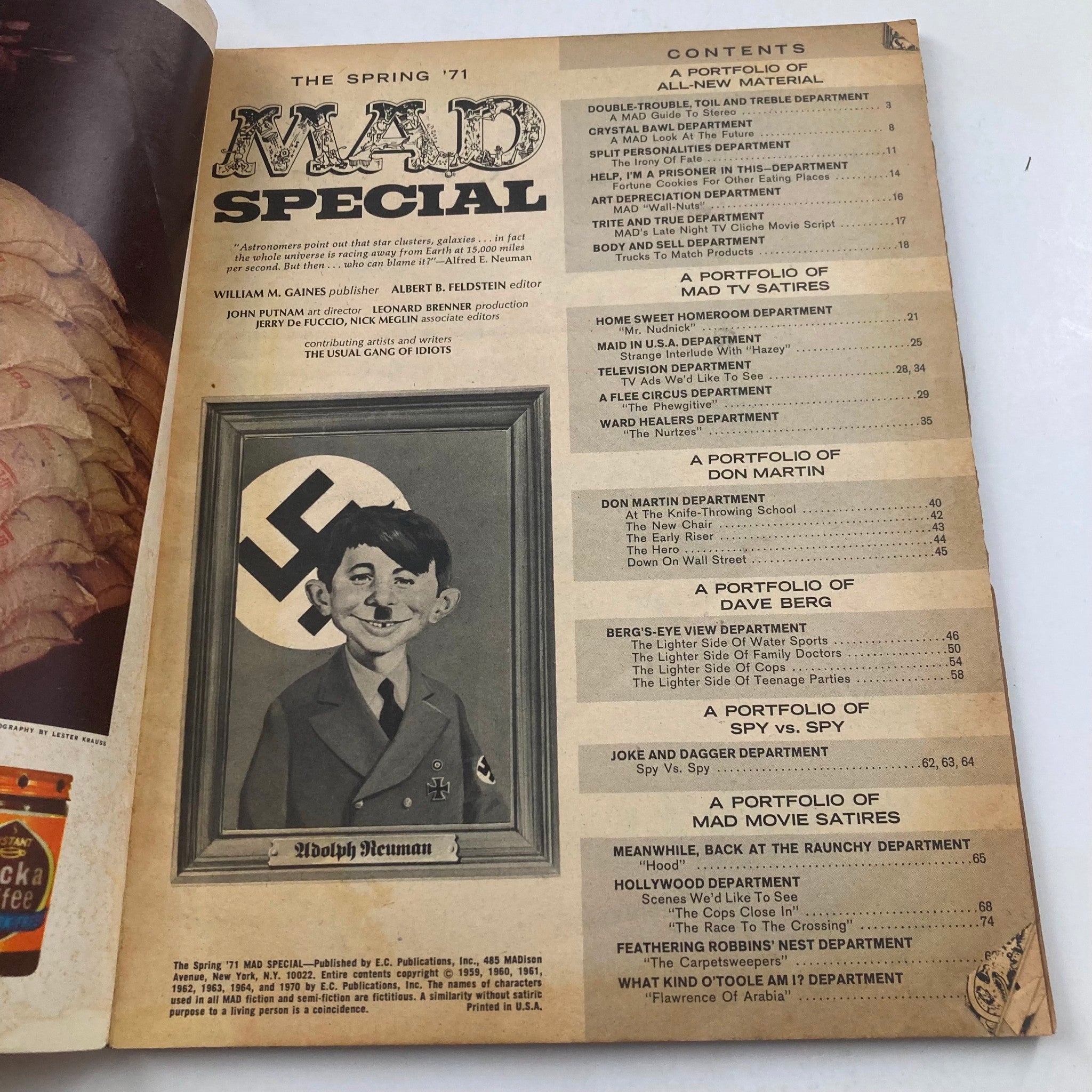 Mad Special Magazine Spring 1971 Alfred E. Bonaparte 6.0 FN Fine No Label