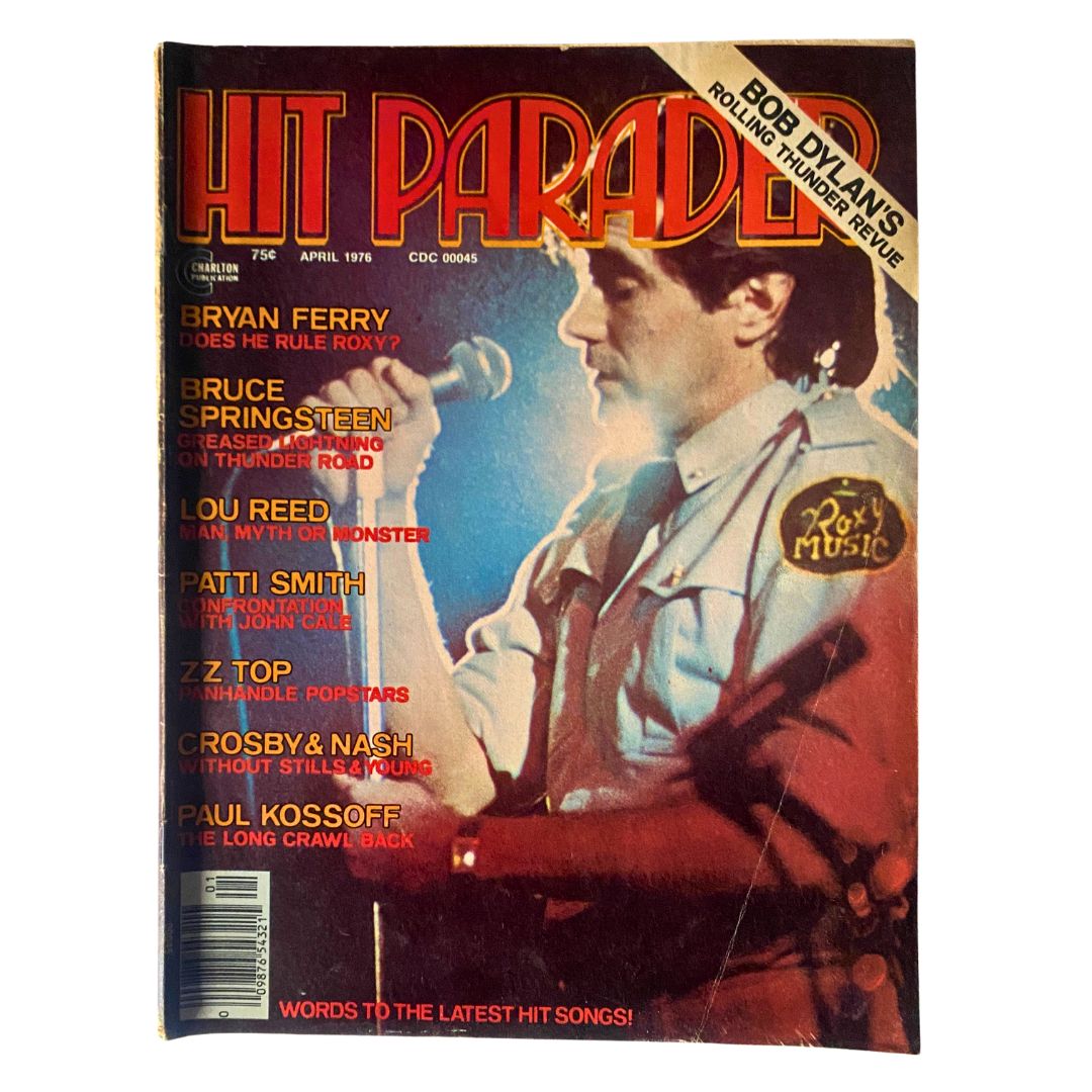 VTG Hit Parader Magazine April 1976 No. 141 Bryan Ferry w Centerfold No Label