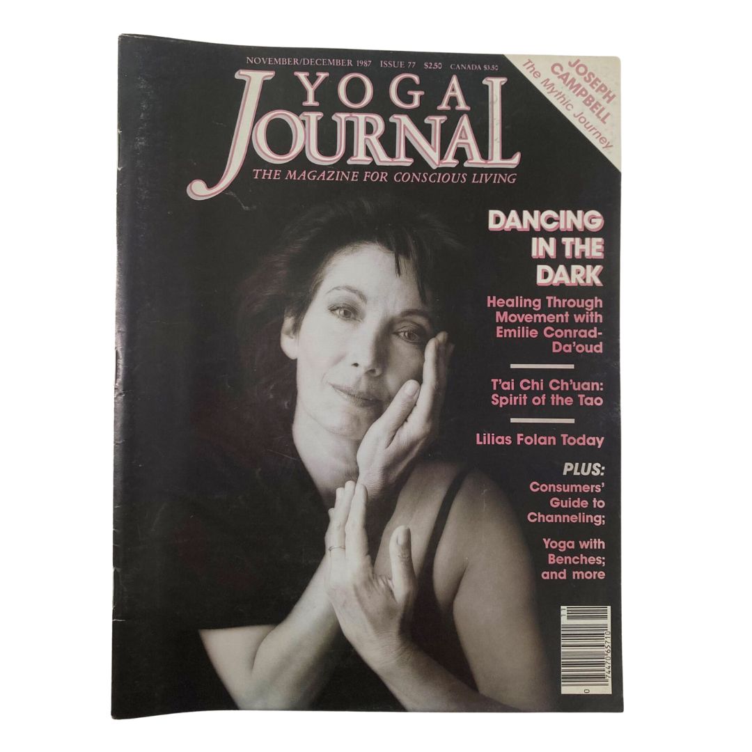 VTG Yoga Journal Magazine November 1987 Dancer Emilie Conrad-Da'oud No Label