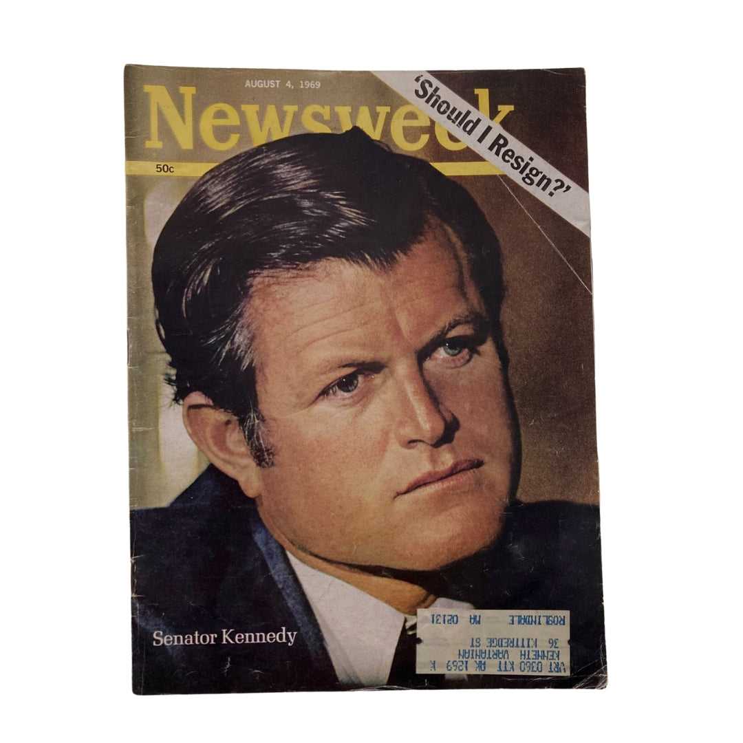 VTG Newsweek Magazine August 4 1969 Senator Ted Kennedy Should I Resign?