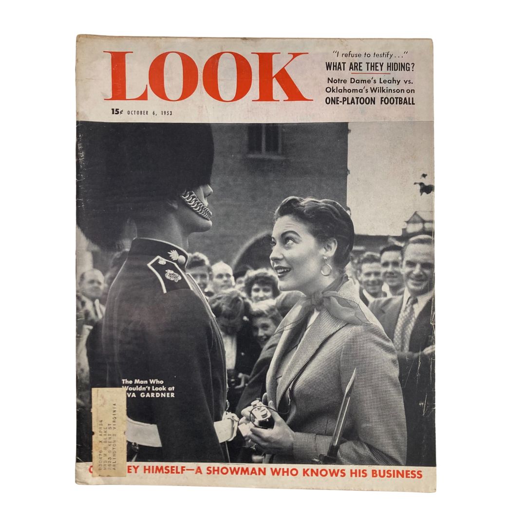 VTG Look Magazine October 6 1953 The Man Who Wouldn't Look at Ava Gardner