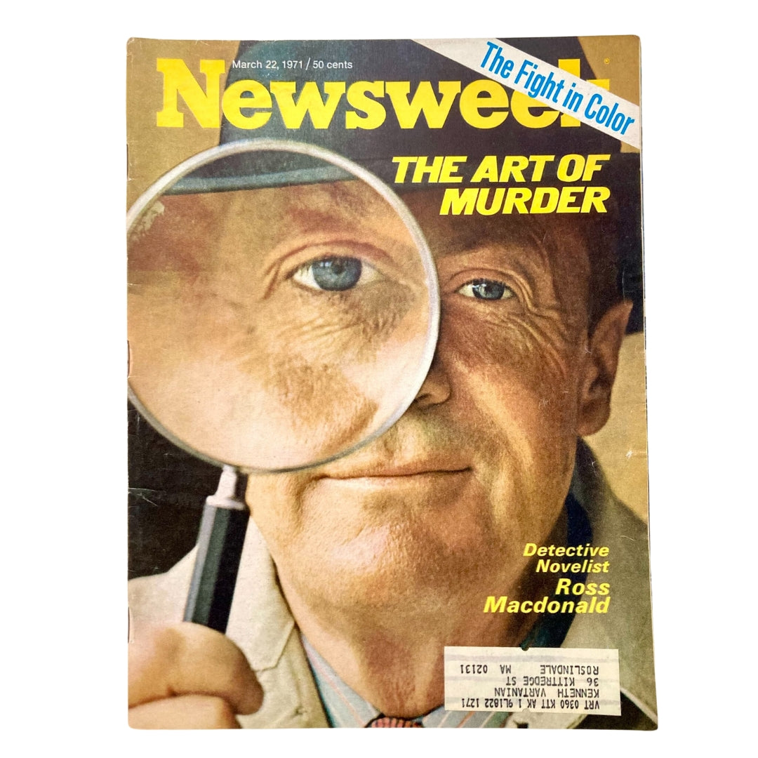 VTG Newsweek Magazine March 22 1971 Detective Novelist Ross Macdonald