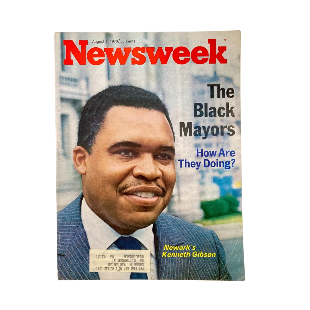 VTG Newsweek Magazine August 3 1970 Newark's Kenneth Gibson The Black Mayors