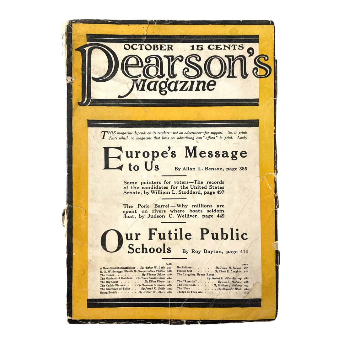 VTG Pearson's Magazine October 1914 Vol 32 No. 4 Futile Public Schools No Label