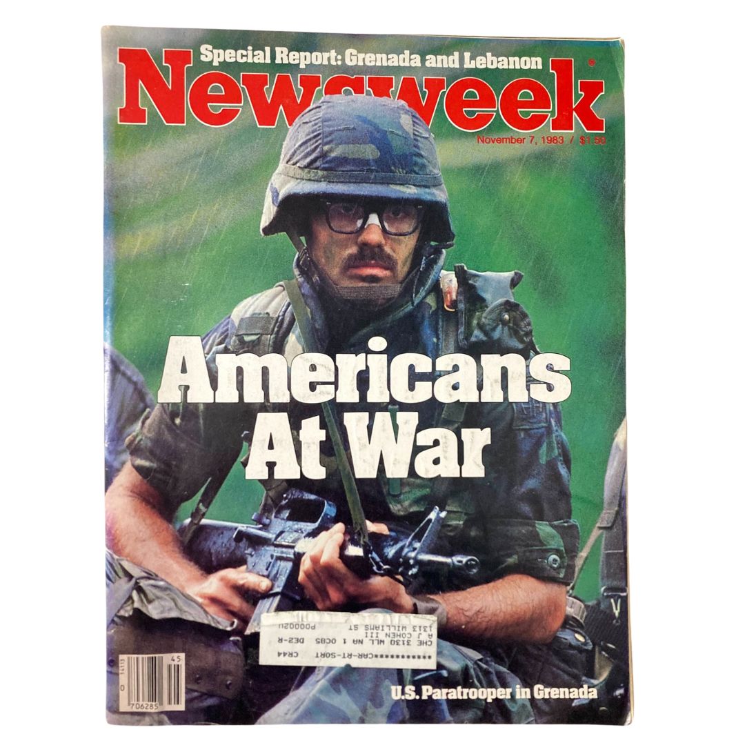 VTG Newsweek Magazine November 7 1983 Americans at War U.S. Paratrooper Grenada