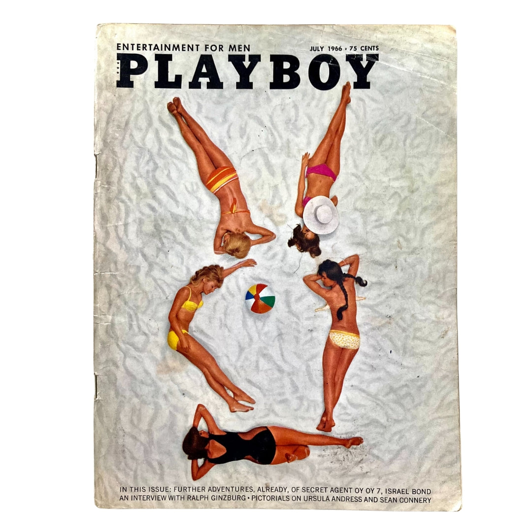 VTG Playboy Magazine July 1966 Tish Howard w Centerfold No Label