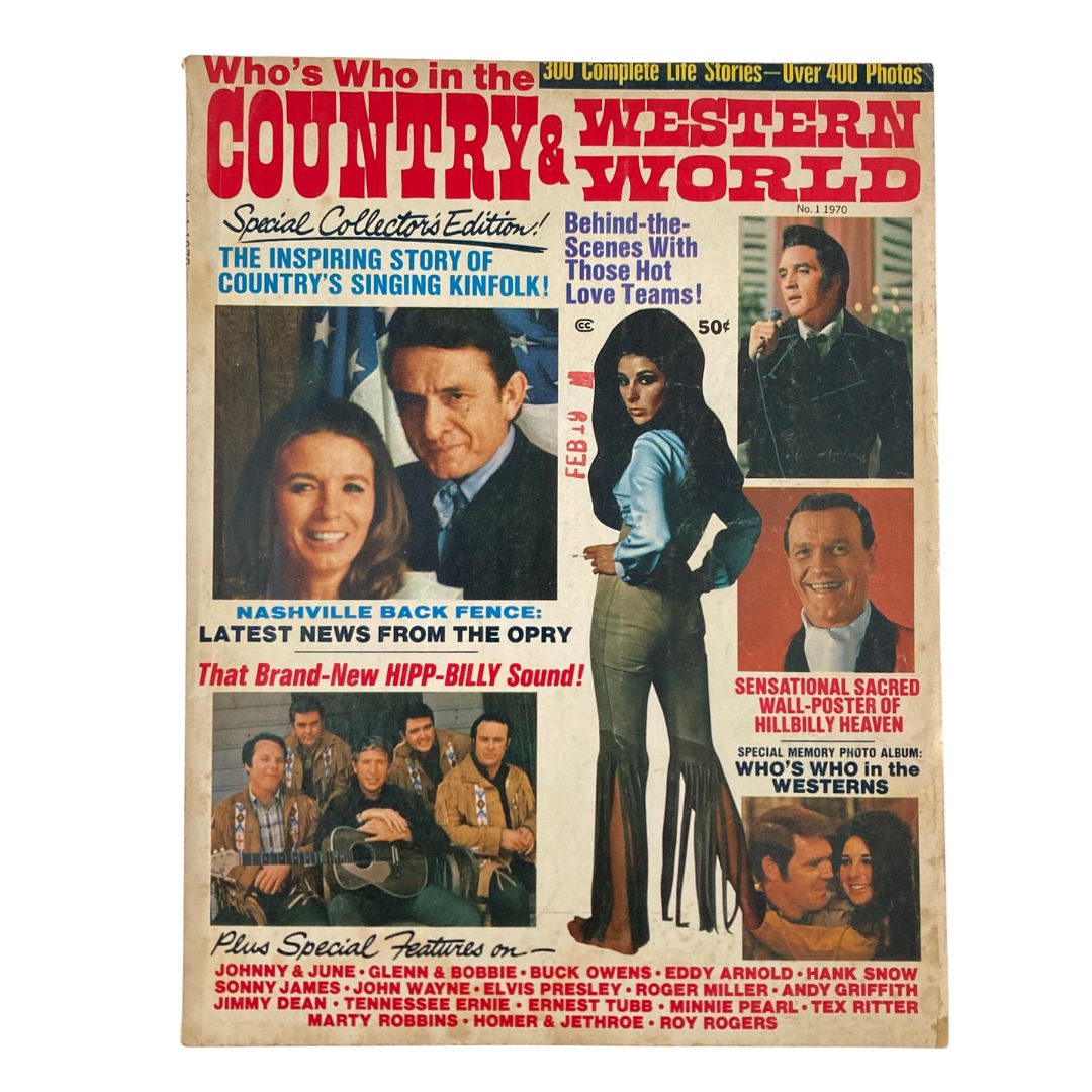 Who's Who in The Country & Western World Magazine 1970 #1 Johnny Cash No Label