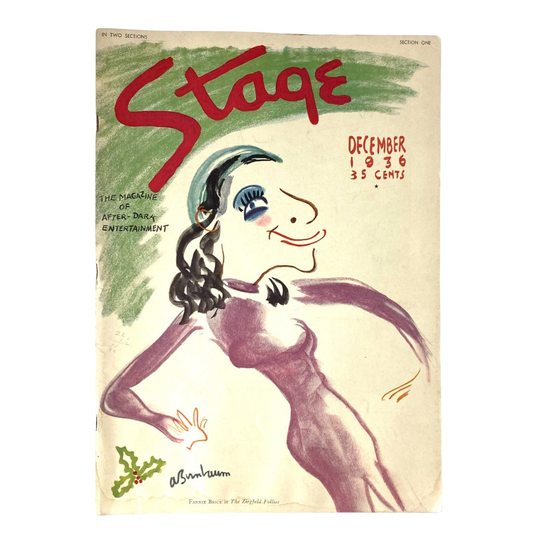 VTG Stage Magazine December 1936 Fannie Brice in The Ziegfeld Follies No Label