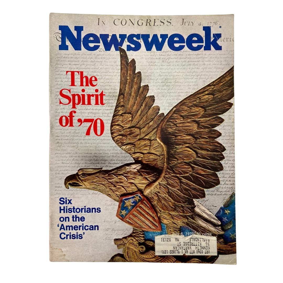 VTG Newsweek Magazine July 6 1970 Six Historians on the 'American Crisis'